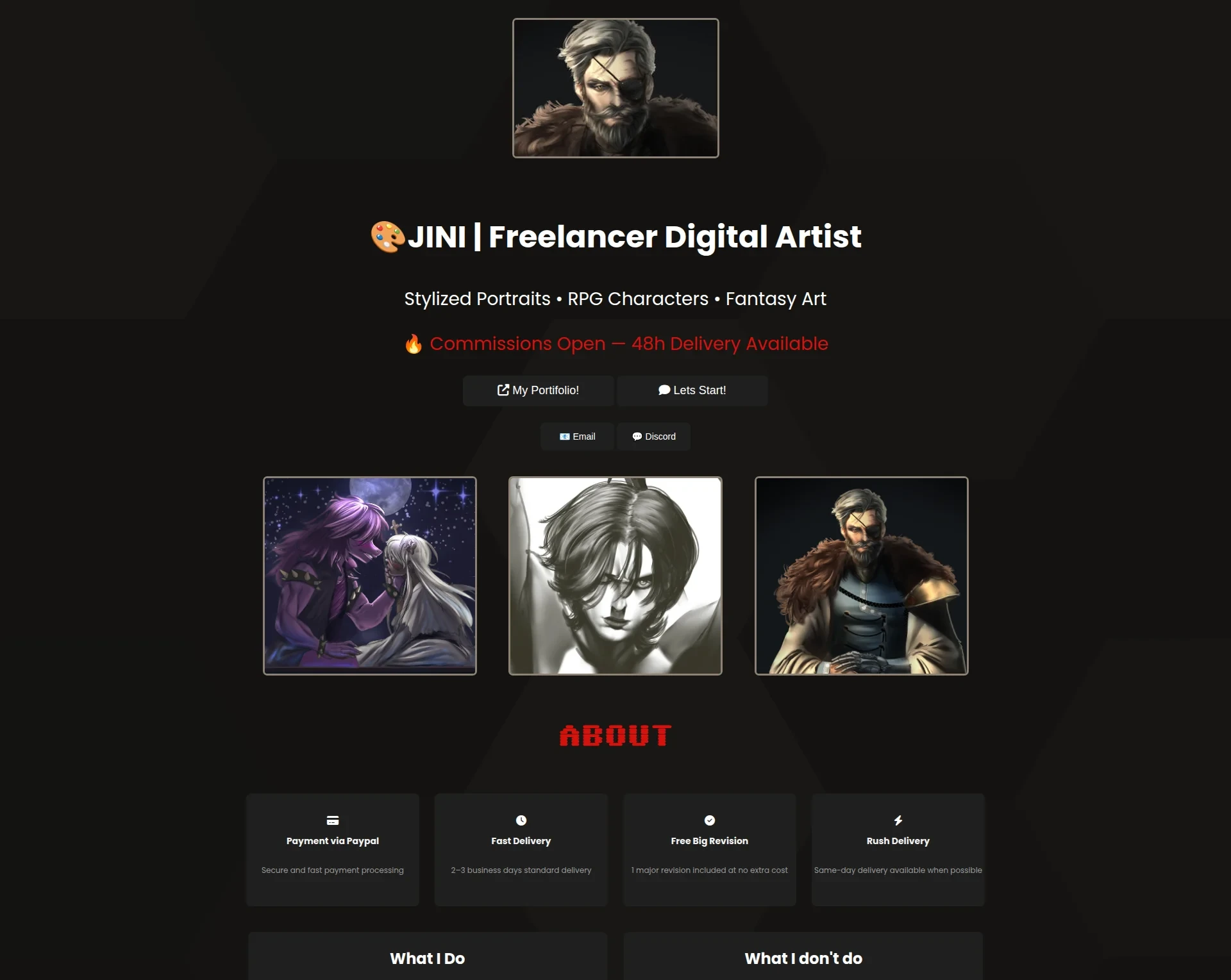 Site Portifolio Artista
